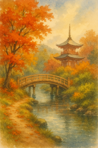Herbstlandschaft Aquarell 