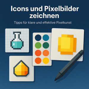 Pixelbilder zeichnen auf digitalem Raste