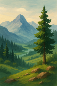 Landschaft mit Tiefe zeichnen – Vordergrund und Hintergrund