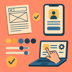 Beispiel für UI/UX-Design mit künstlerischem Stil